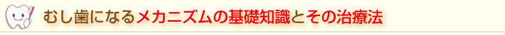 むし歯になるメカニズムの基礎知識とその治療法