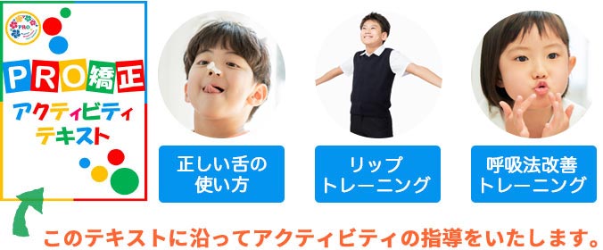 PRO矯正アクティビティテキスト